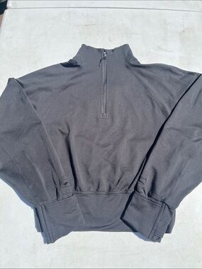 lululemon athletica Women's Black Half-Zip Sweater